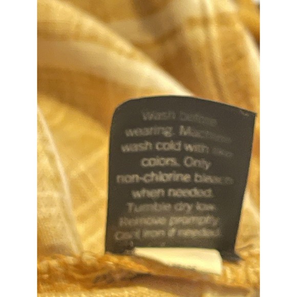 Simply Vera Vera Wang Women size Sm Tiered Midi Dress  Gold Stripe With Lining - Picture 12 of 13